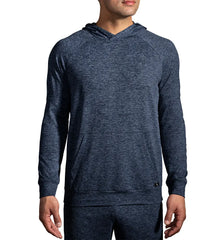 Brooks Luxe Hoodie - HTR BLUE SLATE