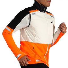 Brooks Visible Vest 2.0 - ECRU / FLUORO FLASH / BLACK