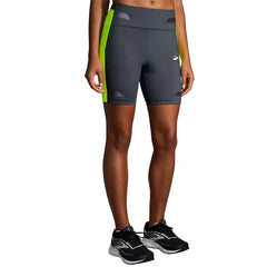 Brooks Run Visible 6in Short Tight - ASPHALT / NIGHTLIFE
