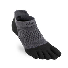 Injinji Run Original Weight No-Show Socks - BLACK