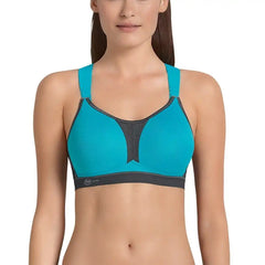 Anita DynamiX Star Sports Bra - POOL BLUE / METALLIC