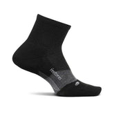 Feetures Merino 10 Cushion Quarter Sock - CHARCOAL / BLACK