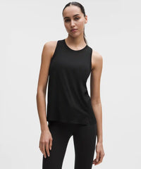 lululemon Fast and Free Perforated Stripe Singlet - BLACK