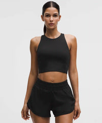 lululemon Swift Speed Cropped Tank Top B/C Cup - BLACK