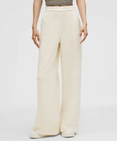 lululemon Lounge Brushed Softstreme High-Rise Wide Leg Pant - LIGHT IVORY