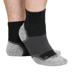 OS1st WP4+ Wide Wellness Performance Quarter Crew Sock - BLACK