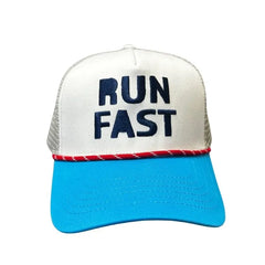 Fleet Feet Nashville Trucker Hat - GREEN / PINK / RUN FAST