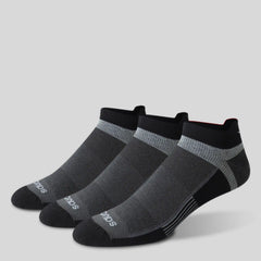 Saucony Inferno Ultralight No Show Tab 3 Pack Socks - BLACK