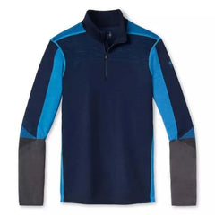 Smartwool Intraknit Merino 200 Colorblock 1/4 Zip - WINTER MOSS / SHALE