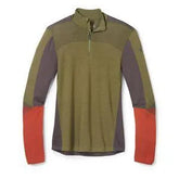 Smartwool Intraknit Merino 200 Colorblock 1/4 Zip - WINTER MOSS / SHALE