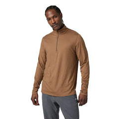 Vuori Ease Performance Half Zip 2.0 - PECAN HEATHER
