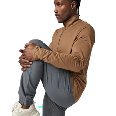 Vuori Ease Performance Half Zip 2.0 - PECAN HEATHER