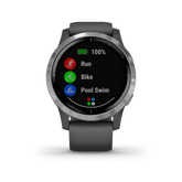 Garmin Vivoactive 4 - SHADOW GRAY/SILVER