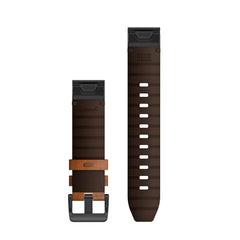 Garmin QuickFit® 22mm Watch Band Leather - BLACK LEATHER