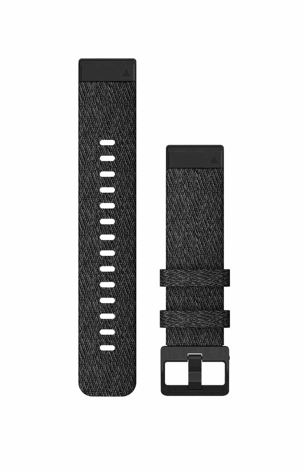 Garmin QuickFit® 20mm Watch Band Nylon - HEATHERED BLACK W/ BLACK HARDWARE