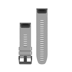 Garmin QuickFit® 26mm Watch Band Silicone w/ Extra Long Adjustment Strap - POWDER GRAY