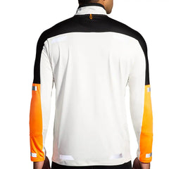 Brooks Run 1/2 Zip 2.0 - ECRU / FLUORO FLASH / BLACK