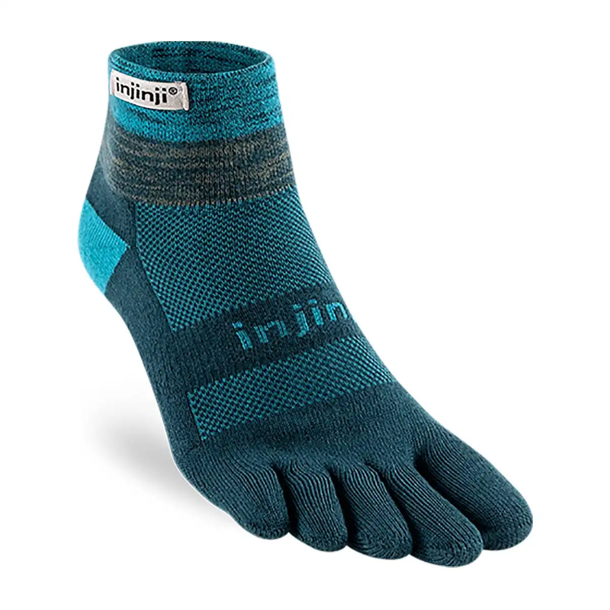 Injinji Trail Midweight Mini-Crew Socks - MIDNIGHT