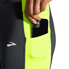Brooks Run Visible 6in Short Tight - ASPHALT / NIGHTLIFE