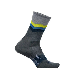 Feetures Merino 10 Max Cushion Mini Crew - SWITCHBACK GRAY