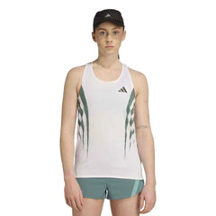 adidas Adizero A Singlet - WHITE / PRELOVED TEAL