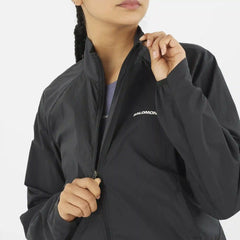 Salomon Shakeout Fly Windbreaker Jacket - DEEP BLACK