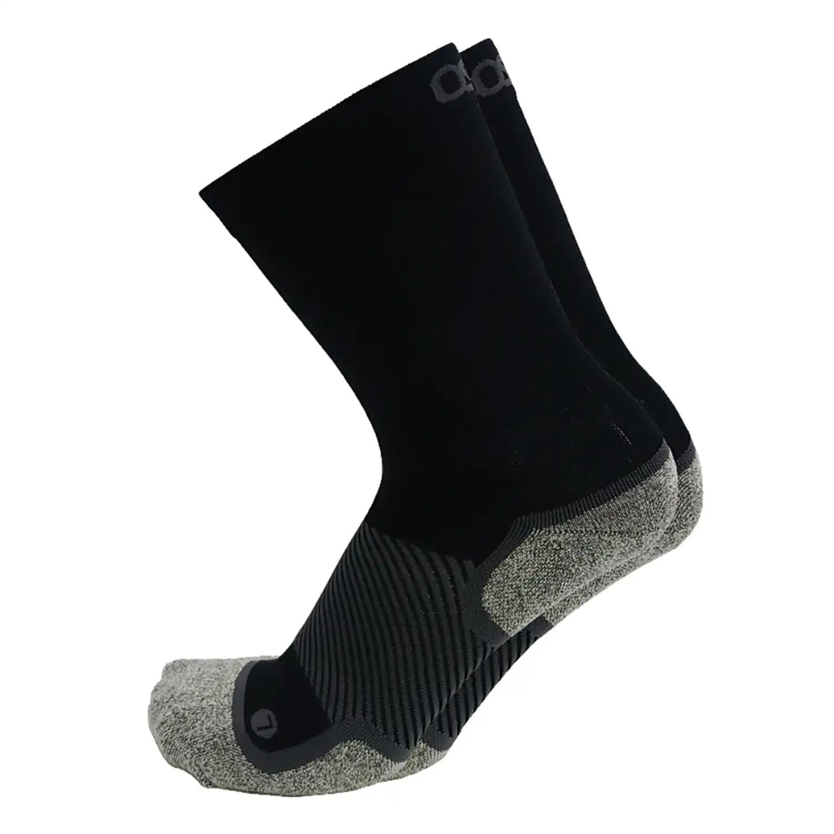 OS1st WP4+ Wide Wellness Performance Crew Sock - BLACK