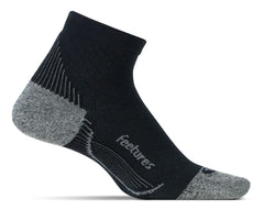 Feetures Plantar Fasciitis Relief Ultra Light Quarter Sock - BLACK