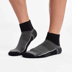 Saucony Inferno Quarter 3 Pack Socks - BLACK