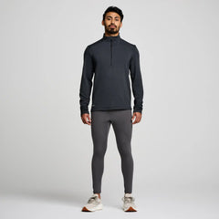 Saucony Triumph 3D 1/2 Zip - BLACK HEATHER