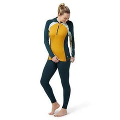 Smartwool Merino Base Layer 1/2 Zip Hoodie - HONEY GOLD HEATHER