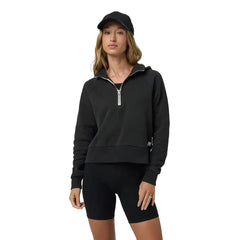 Vuori Restore Half Zip Hoodie - WASHED BLACK