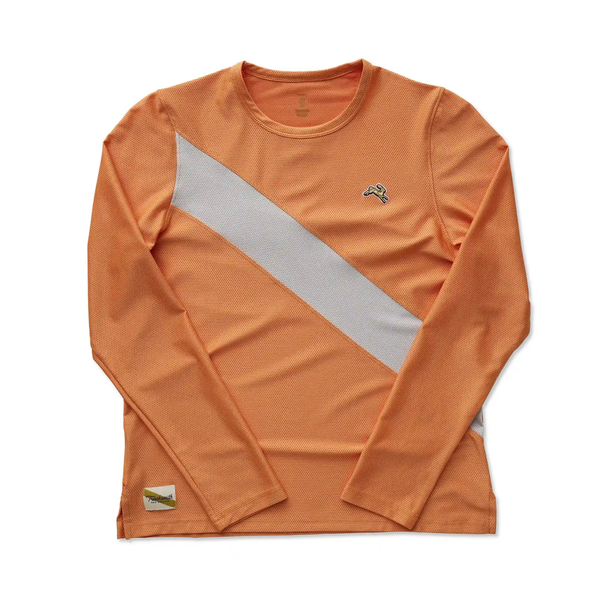 Tracksmith Van Cortlandt Long Sleeve - CORAL GOLD / HIGH RISE