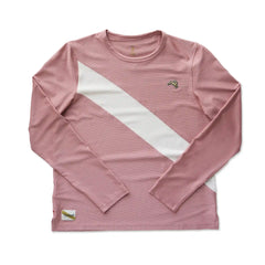 Tracksmith Van Cortlandt Long Sleeve - CORAL GOLD / HIGH RISE