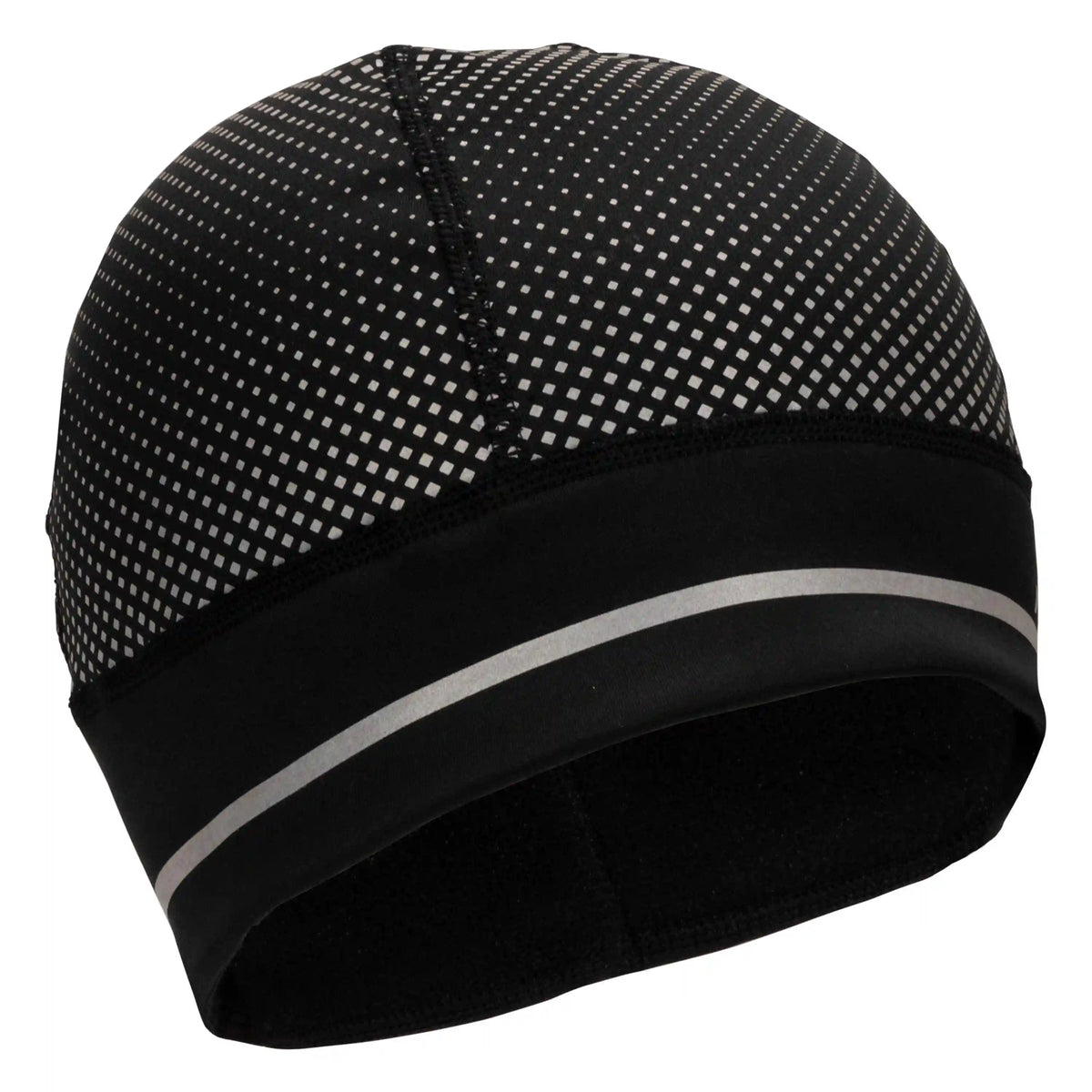 Nathan HyperNight Reflective Ponytail Beanie - BLACK / GEO