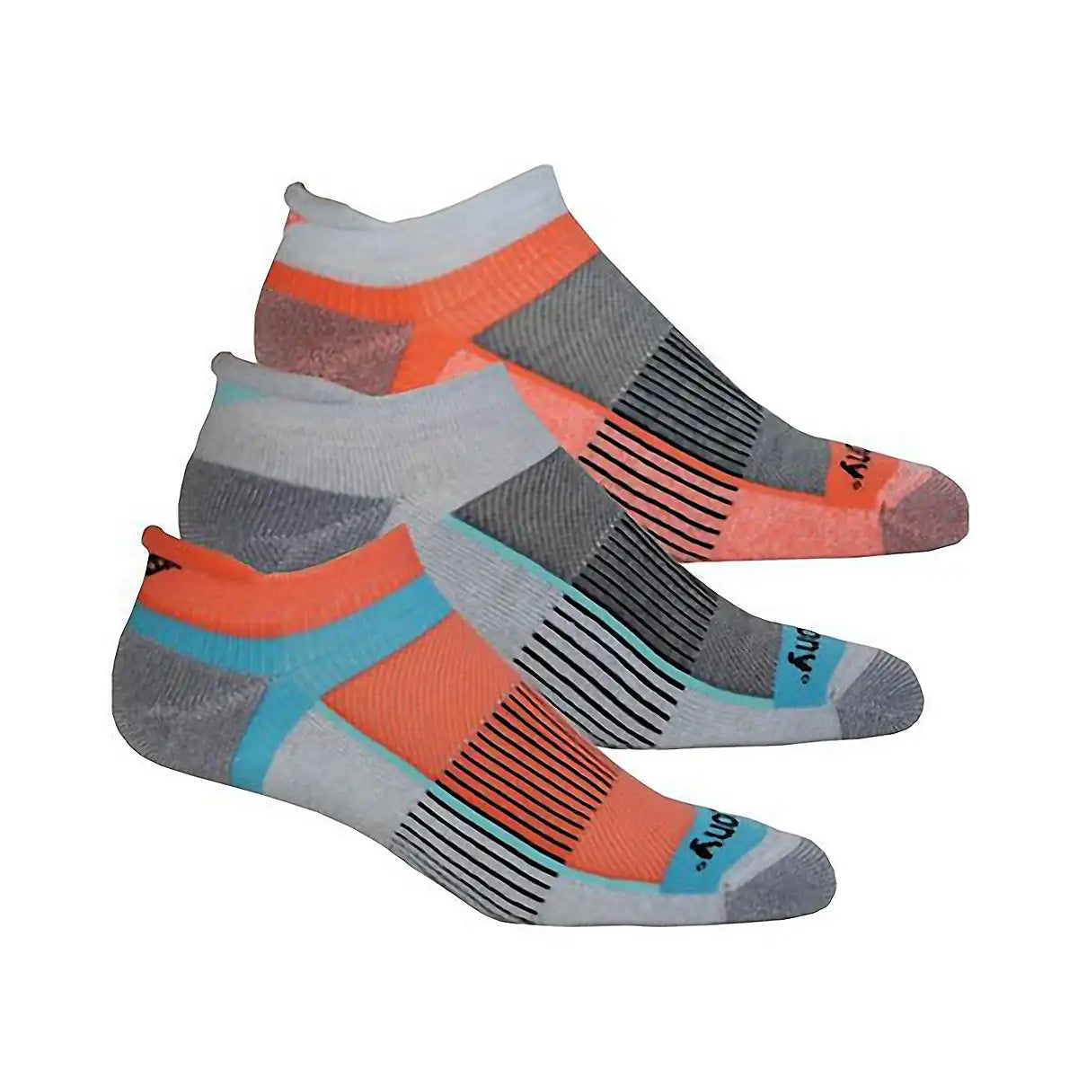 Saucony Inferno No Show Tab Socks - GREY ASSORTED