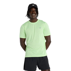New Balance Athletics Run T-Shirt - AFTERGLOW HEATHER